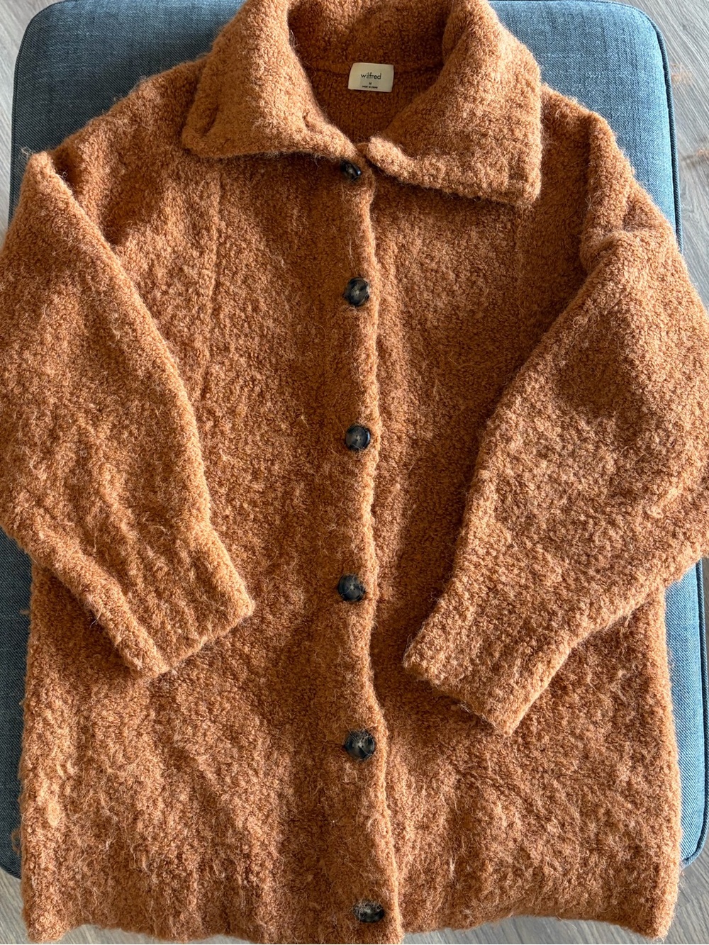Wilfred Teddy Coat in Rust Brown